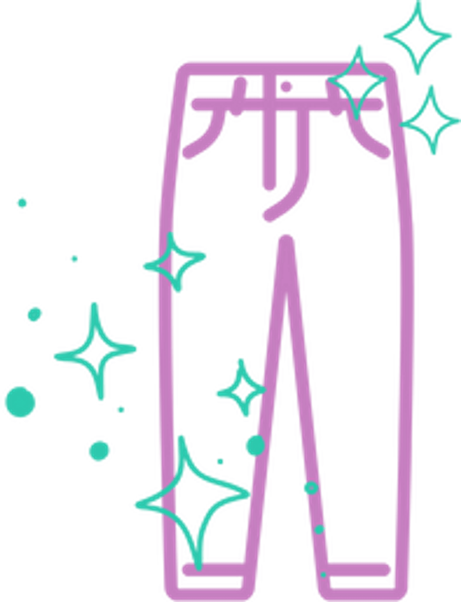 Clean trousers icon representing professional dry cleaning and laundry service