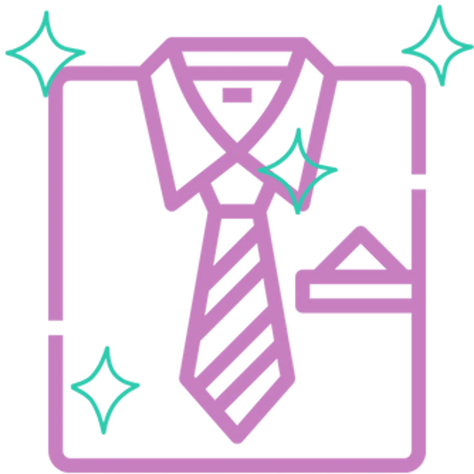 Dry Cleaning and Laundry Service in London professional shirt and tie cleaning icon