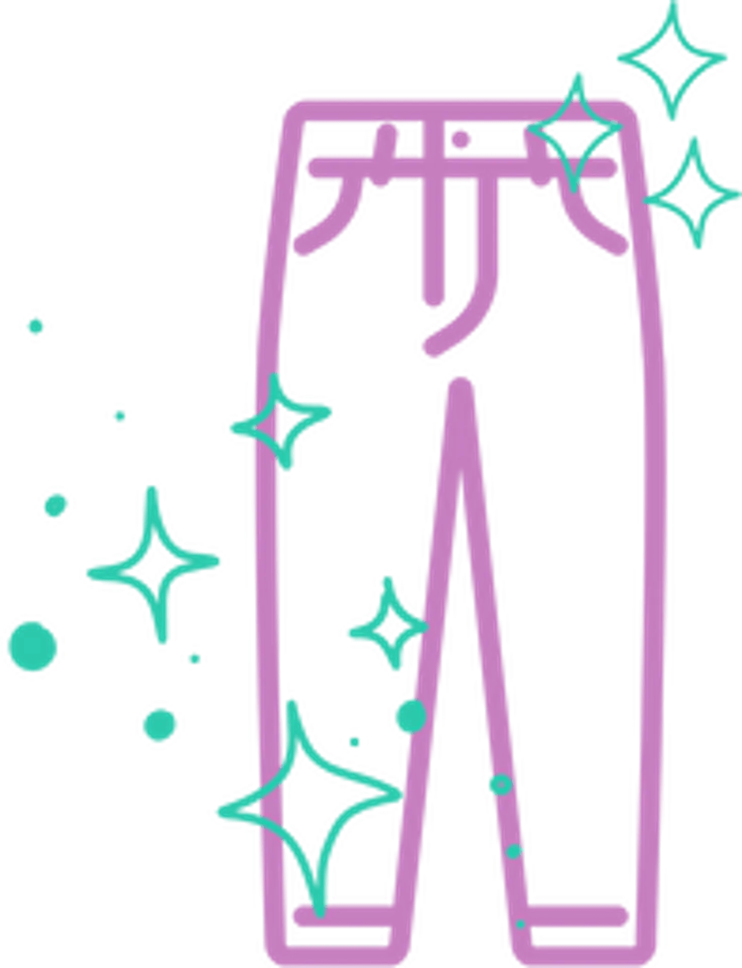 Clean trousers icon representing professional dry cleaning and laundry service