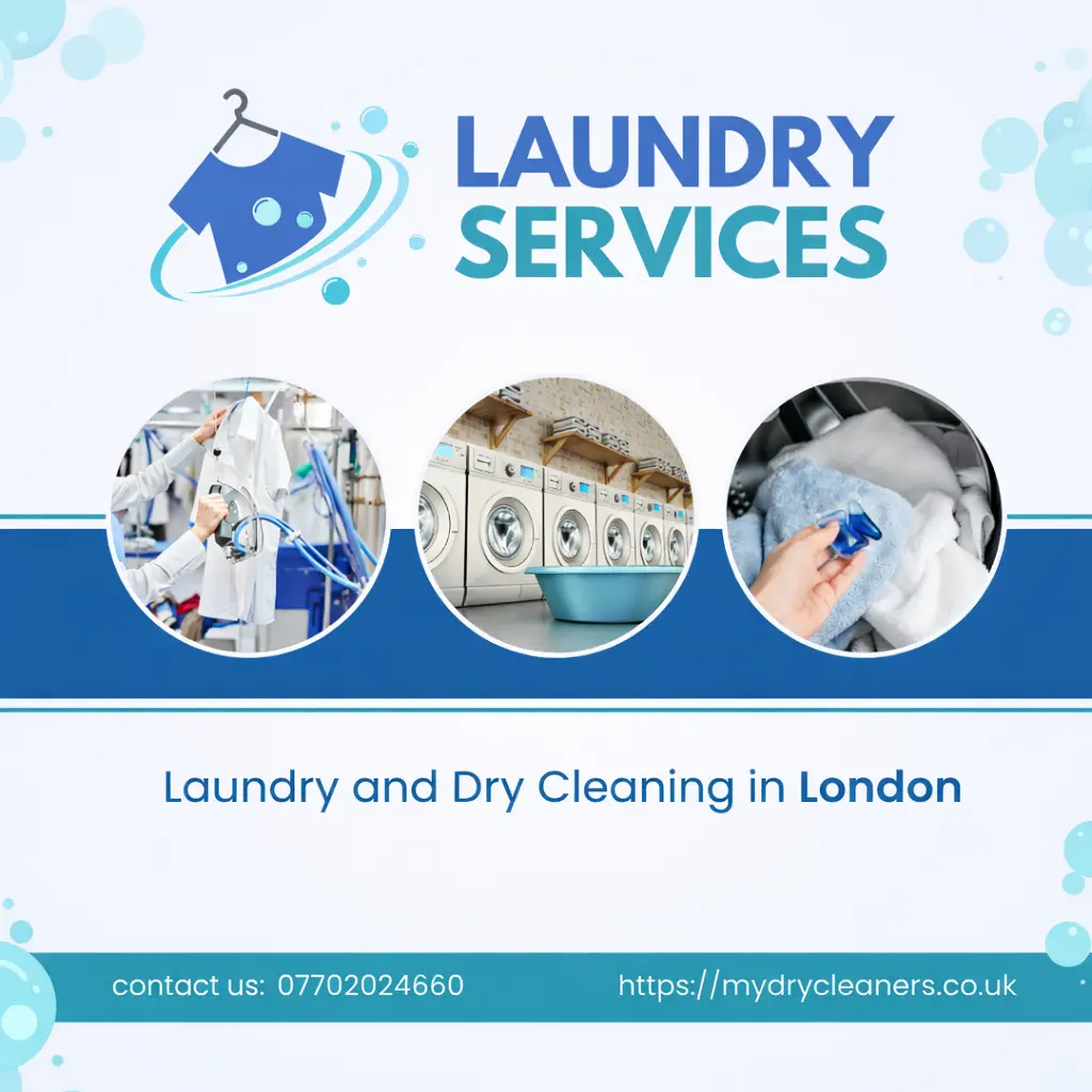 Professional laundry and dry cleaning services in London with modern equipment