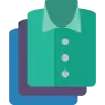 Stack of folded shirts representing organized laundry and professional clothing care services.