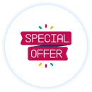 Special offer badge promoting discounts on dry cleaning and laundry services.